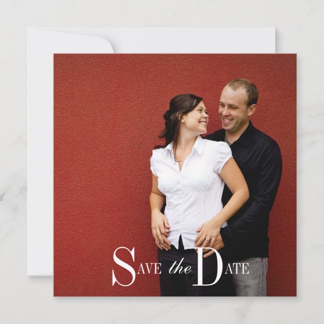 Save the Date Engagement Photograph (Front)