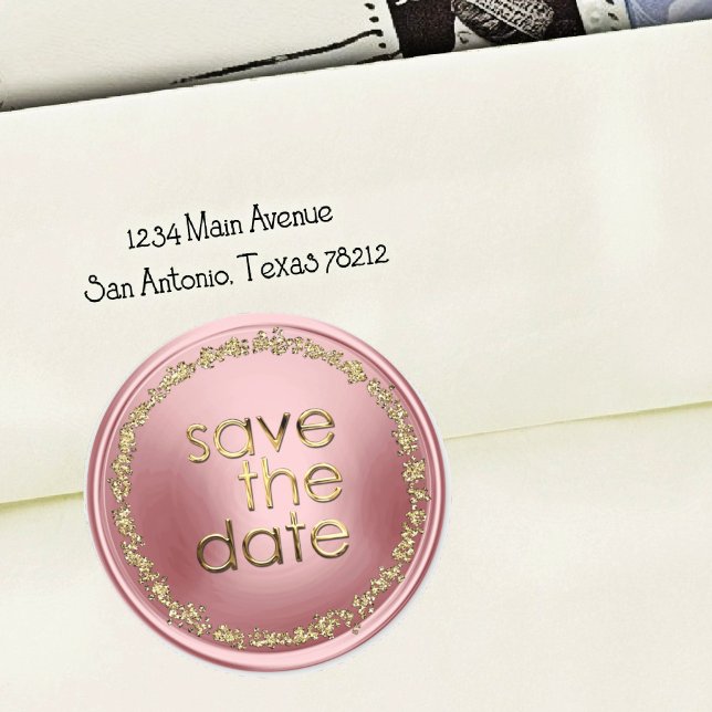 Save the Date Envelope Seal Gold (Creator Uploaded)