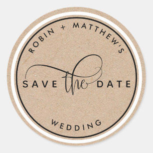  Custom Save the Date Stickers, Envelope Seals or