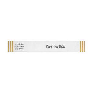 Save The Date Envelope Wrap Gatsby Art Deco 1920s Around Address Label
