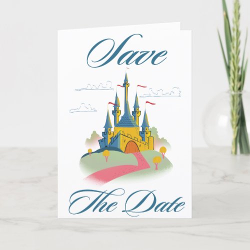 Save the Date Fairytail Castle Note Card