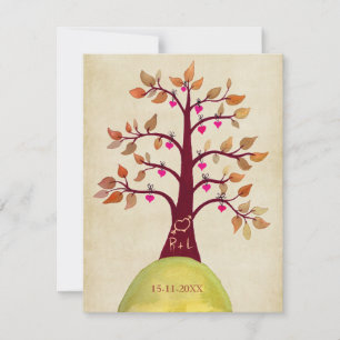 Save the Date Fall Autumn Wedding Tree Invite
