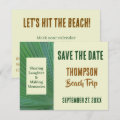 Save The Date Family Reunion Beach Trip Palm Tree Invitation | Zazzle