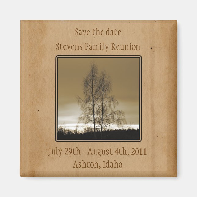 Save the Date Family Reunion Magnet (Front)