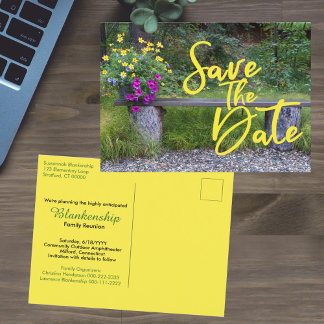 Save The Date Family Reunion Replaceable Photo Postcard
