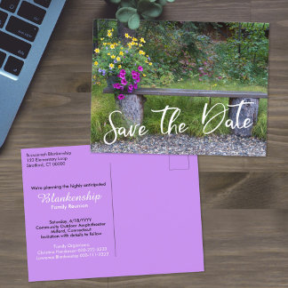 Save The Date Family Reunion Replaceable Photo Postcard