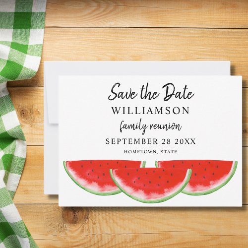 Save The Date Family Reunion Watermelon Invitation