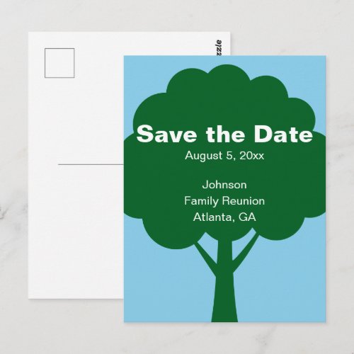 Save the Date Family Reunion with Name & Tree