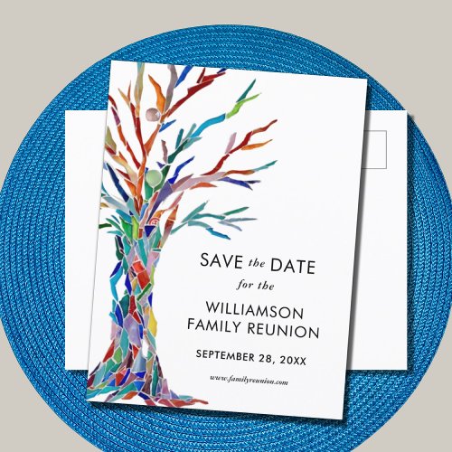 Save The Date Family Tree Family Reunion  Invitation Postcard