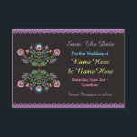 Save The Date Fiesta Mexican Floral Wedding Invite<br><div class="desc">Save The Date Fiesta,  perfect to let your guests know your event date! Matching item to the Collection! Front and back included.</div>