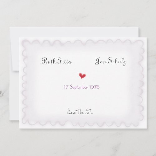 Save the date fine-art paper embossed class love