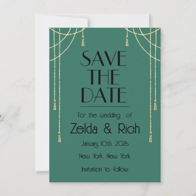 Save The Date Flat Announcement Card (Front)