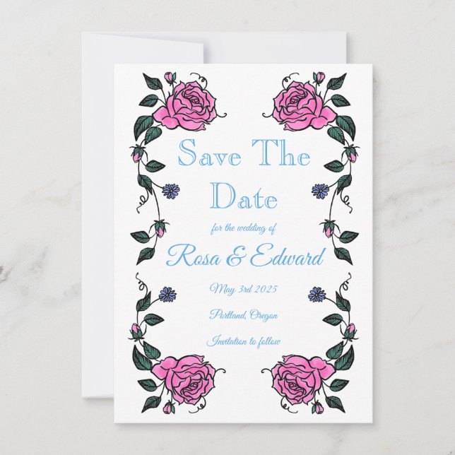 Save The Date Flat Announcement Card (Front)