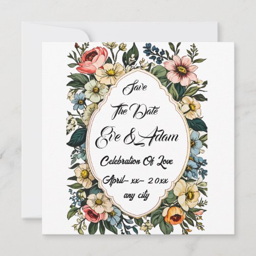 save the date floral announcement