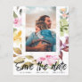 save the date Floral Frame budget QR Code Photo Flyer