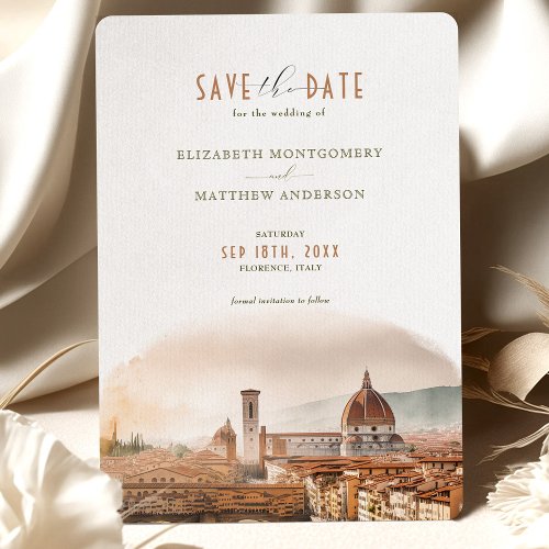 Save The Date Florence Italy Destination Invitation