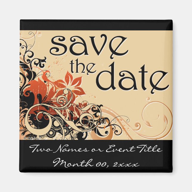save the date : flower breeze : magnet (Front)