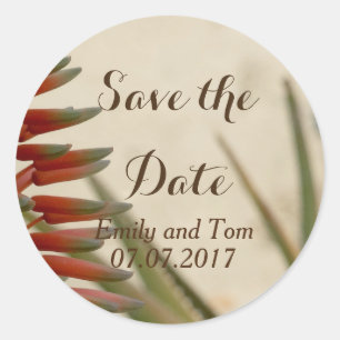 Save the date Flower Romance Round Sticker