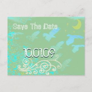 Save the Date- Flying Birds - Announcement Postcard
