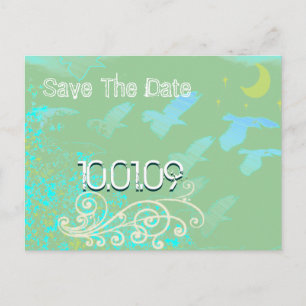 Save the Date- Flying Birds - Announcement Postcard