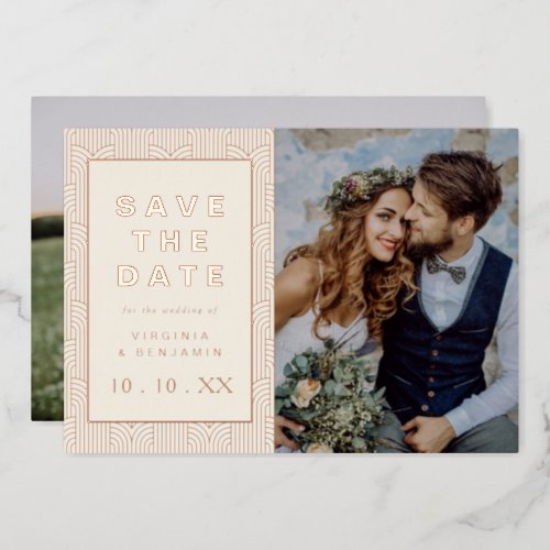 Save The Date Foil Photo Card
