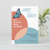 Save the Date for a Surprise Party or Party Invitation (Standing Front)