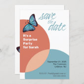 Save the Date for a Surprise Party or Party Invitation (Front/Back)