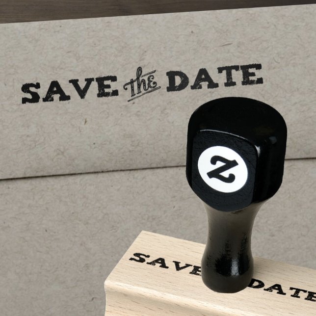 Save the Date for Announcements, Weddings Rubber Stamp (Creator Uploaded)