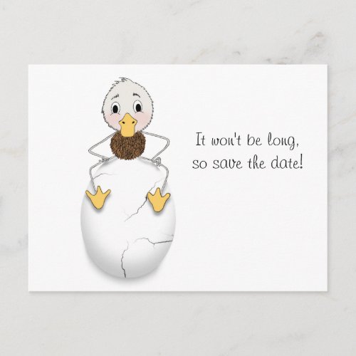 Save the Date for Baby Shower _ Cracked Egg Announcement Postcard