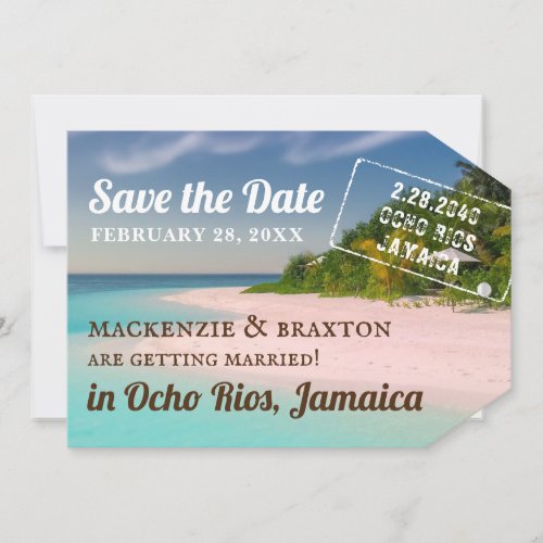 Save the Date for Beach Destination Wedding _ Tag