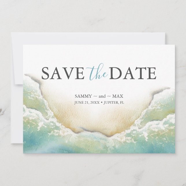 Save The Date for Beach Wedding (Front)