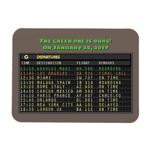Save the Date for Our Flight (customizable) Magnet