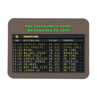 Save the Date for Our Flight (customizable) Magnet