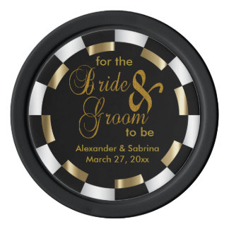 Save the Date for the Bride and Groom Set Of Poker Chips