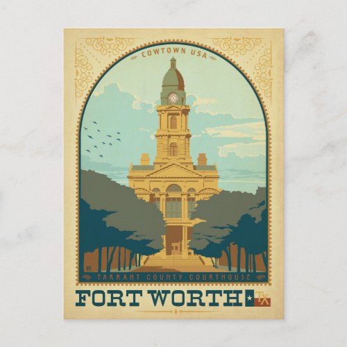Save the Date _ Fort Worth TX Announcement Postcard