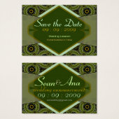 Save the Date Fractal Swirls Card (Front & Back)
