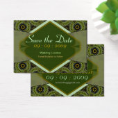 Save the Date Fractal Swirls Card (Desk)