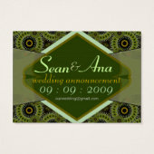 Save the Date Fractal Swirls Card (Back)