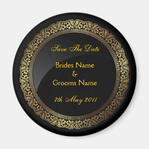 Save the Date fridge magnet