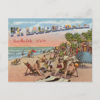 Save the Date - Ft. Lauderdale Announcement Postcard