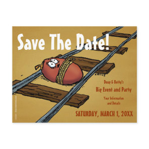 Save the Date Funny Date on Tracks Invitation