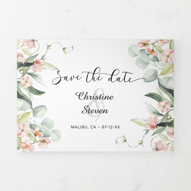 Save the Date Futsal Trifold all in one Invitation (Cover)