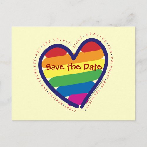 Save the DateGay Pride Announcement Postcard