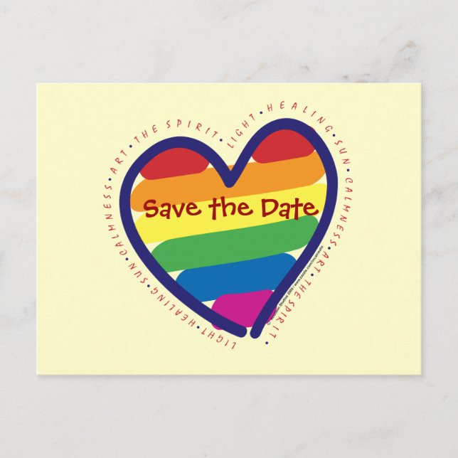 Save the Date/Gay Pride Announcement Postcard (Front)