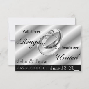 SAVE THE DATE Gay Wedding invitation Announcement