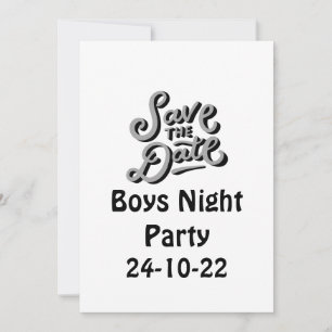 Save the date Girls Night Party    Invitation