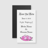 Save the Date Glass Slipper Custom Magnetic Card (Front/Back)