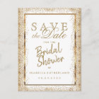 Save the Date Gold and White - Bridal Shower