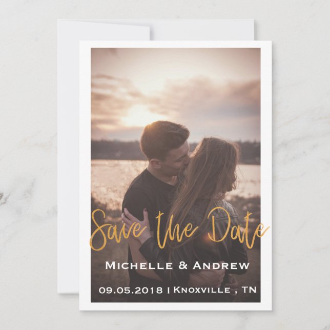 save the date gold script (Front)
