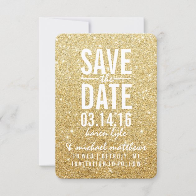 Save The Date | Golden Glitter Fab II
